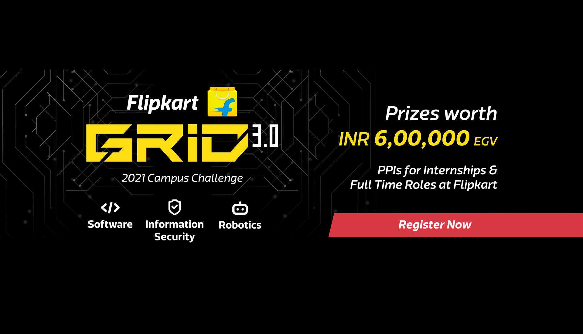 Flipkart’s Flagship Engineering Campus Challenge-2021 [GRID 3.0], Prizes Worth INR 6,00,000 EGV; Register by July 8th, 2021
