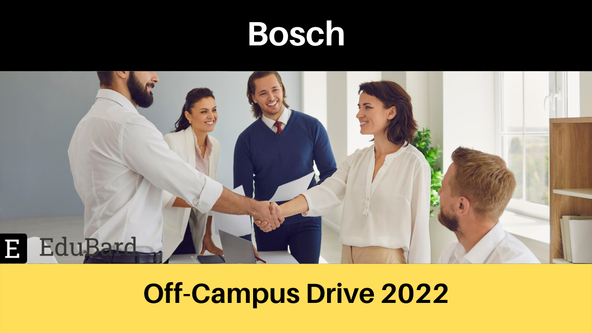 Bosch Off Campus Drive 2022 For Test Engineer, Apply Now