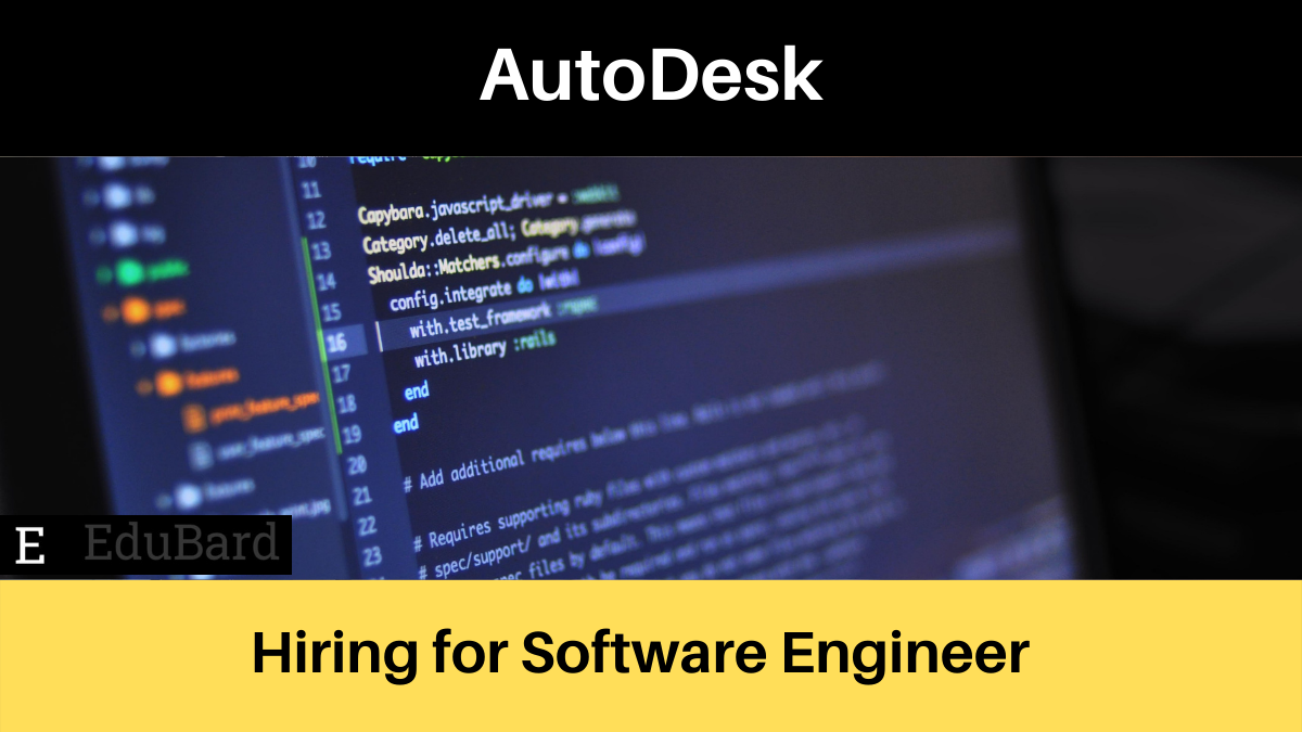AutoDesk is hiring for Software Engineer, Apply ASAP