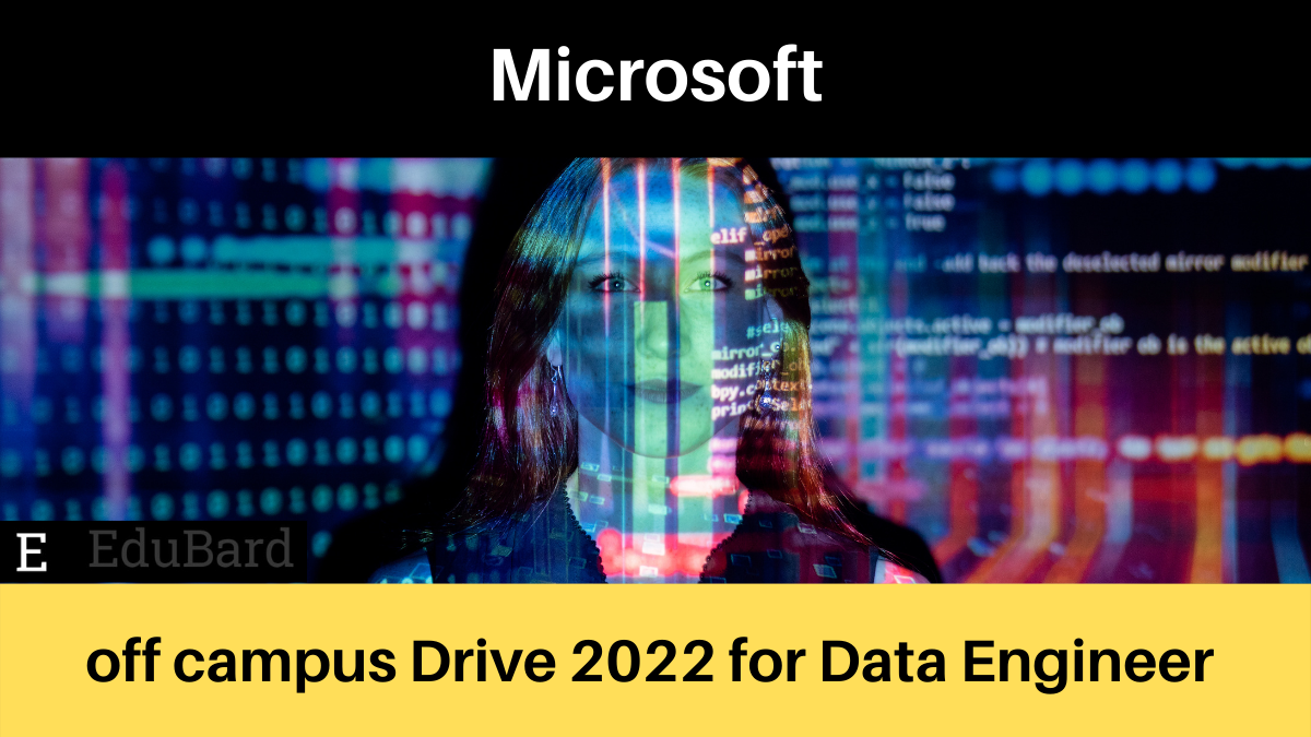 Microsoft off campus Drive 2022 for Data Engineer of B.E/B.Tech/M.E/M.Tech/MCA; Apply Now