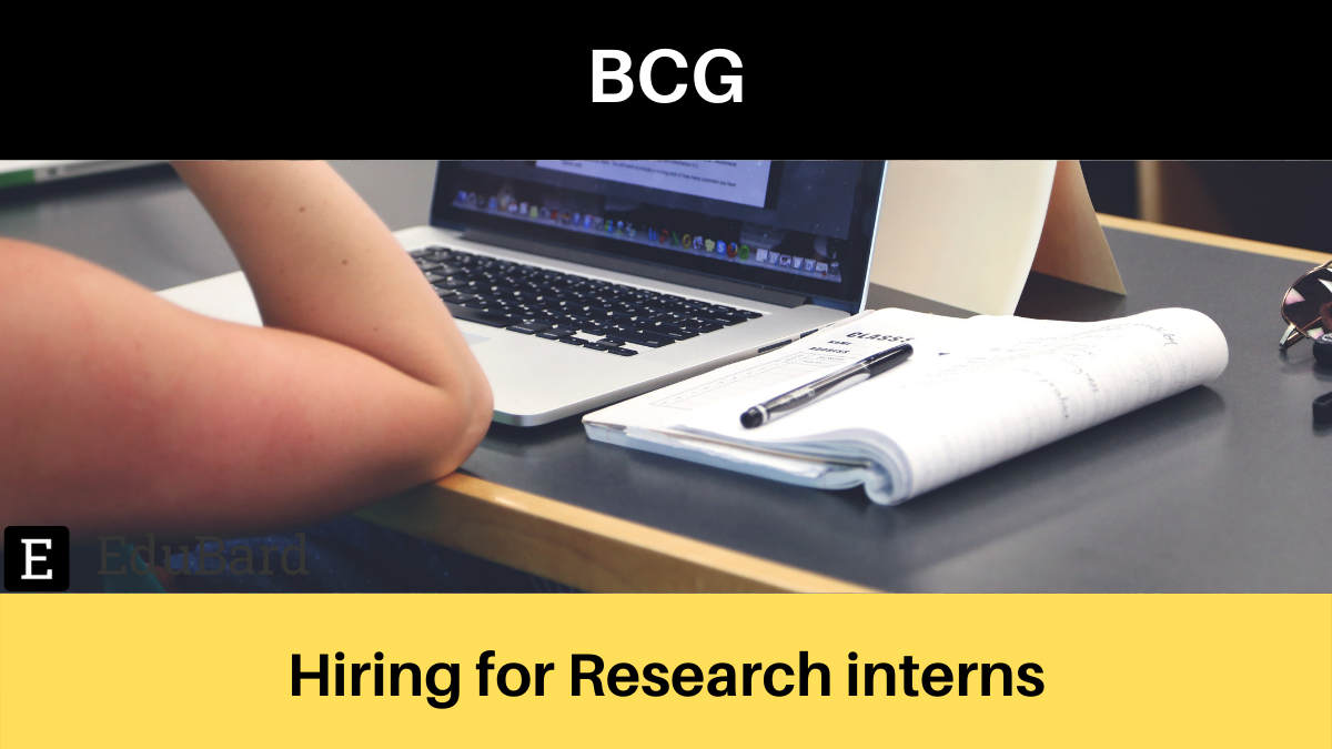 BCG | Applications are Invited for Research Intern; Apply Now!