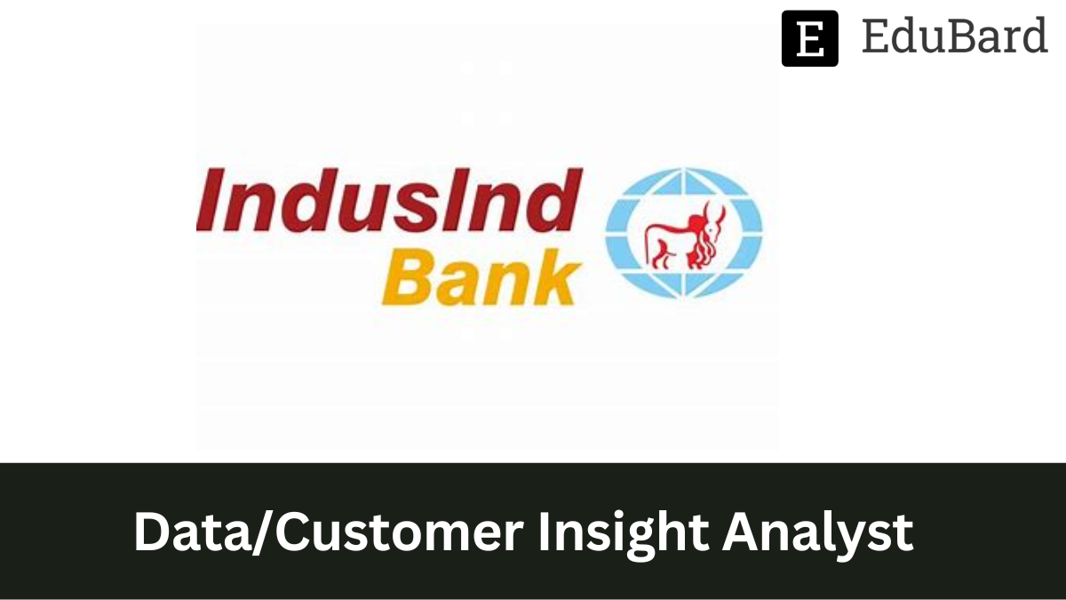 IndusInd Bank - Hiring a Data/Customer Insight Analyst, Apply Now!