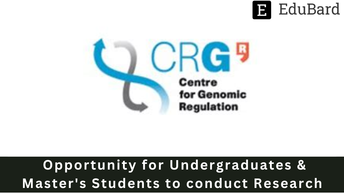 CRG - Providing an Opportunity for Undergraduates & Master's Students to conduct Research, Apply Now!