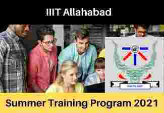 IIIT Allahabad- Summer Training Program 2021| Limited Seats