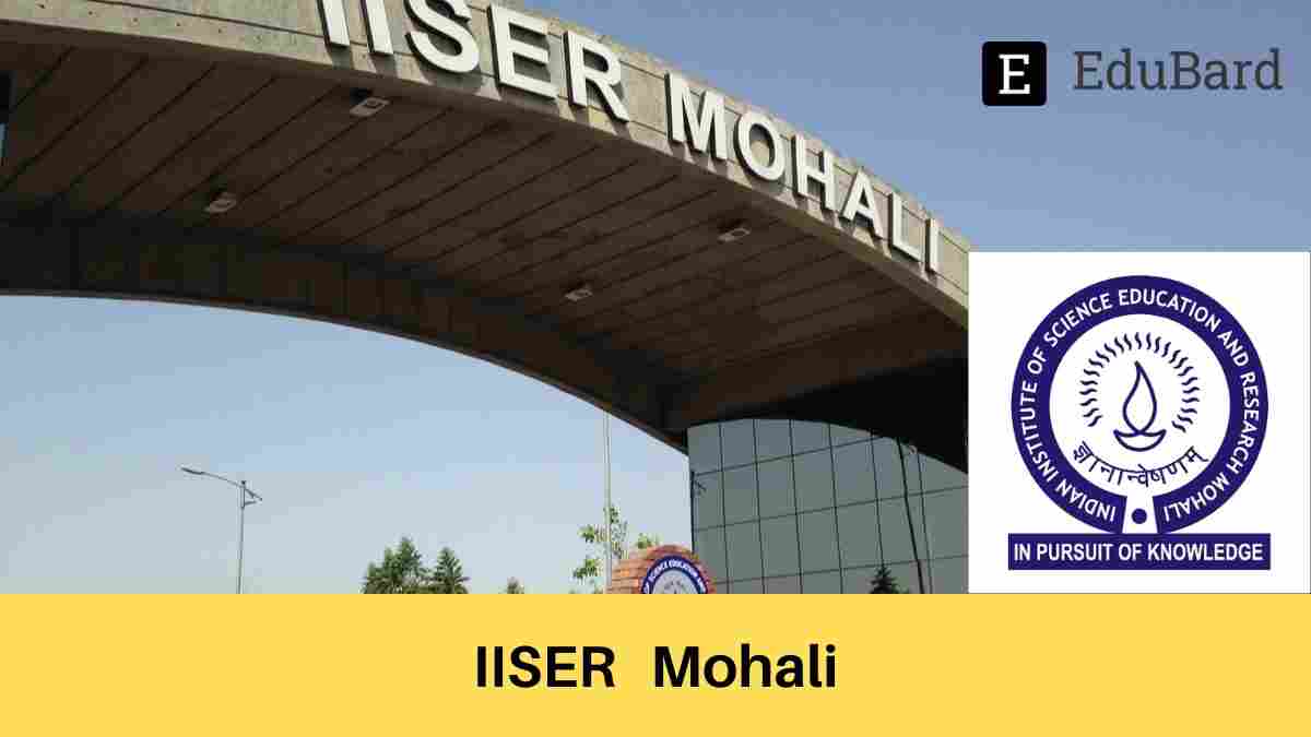 IISER Mohali | Library Professionals, Apply by 12 September 2022.