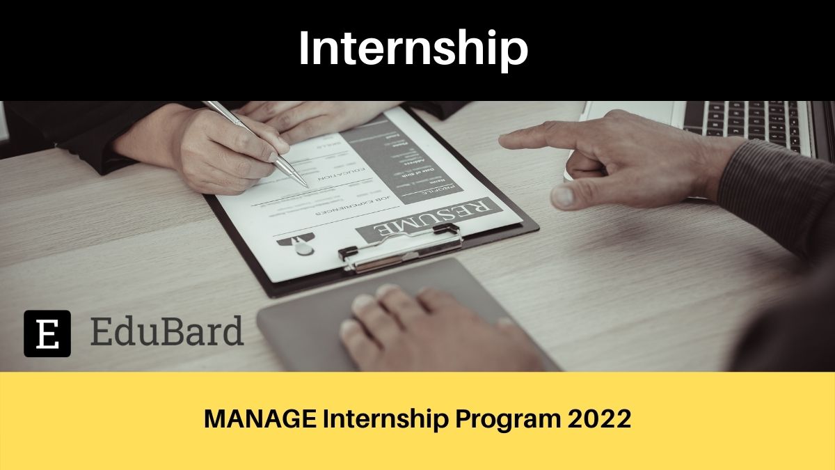 MANAGE Internship Program 2022; Apply ASAP