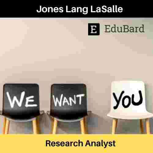 JLL is Hiring for Research Analyst, Apply now