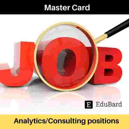 MasterCard is Hiring for Analytics/Consulting positions, Apply now