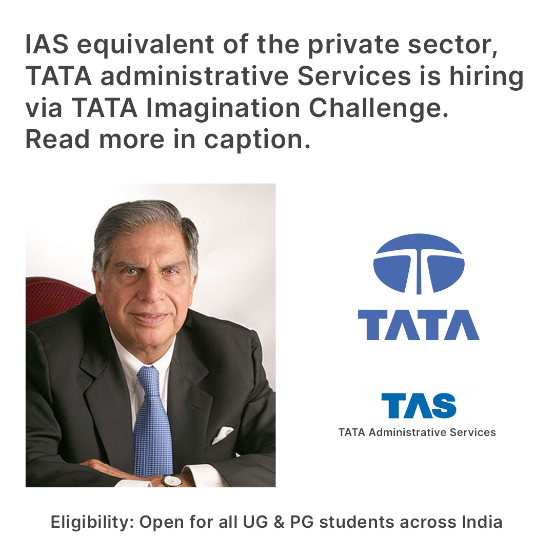 Hiring via Tata Imagination Challenge- 2021, Register by Oct. 22nd, 2021- Dare2Compete