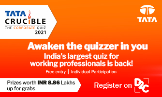 Tata Crucible Corporate Quiz 2021, Prizes worth INR 8.86 Lakhs; Register by August 15th, 2021 - D2C