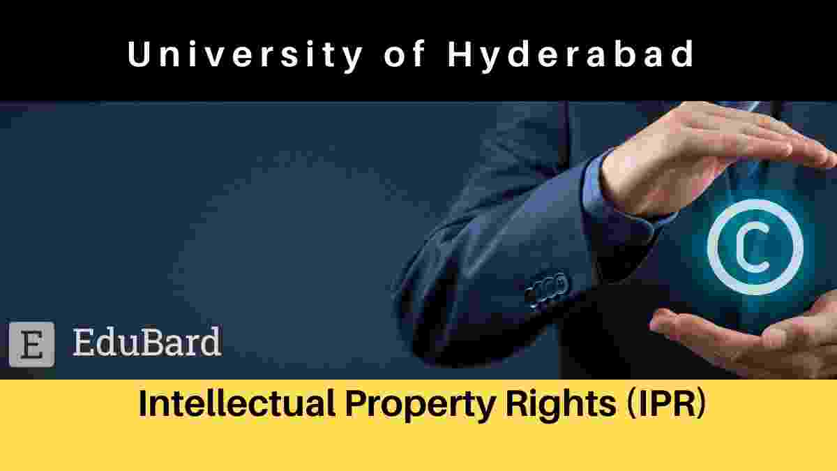 One day online workshop on Intellectual Property Rights (IPR) at the University of Hyderabad; May 22, 2021