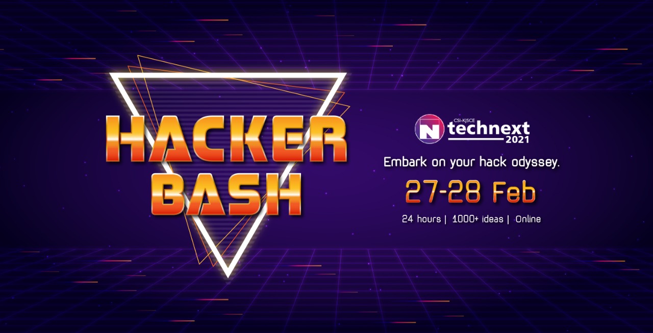 Hacker-Bash 2021, 24 hour Hackathon by CSI-KJSCE | Prizes worth 1.5Lakh