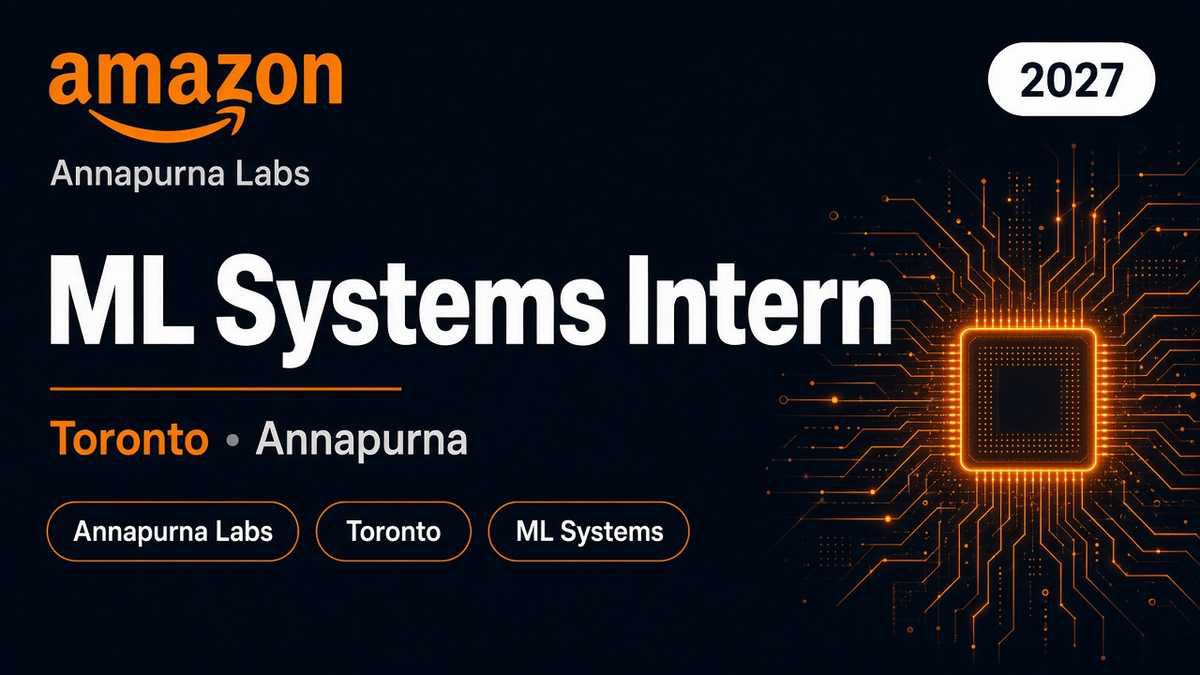 Amazon ML Systems SDE Intern, Annapurna Labs | Toronto · 2027