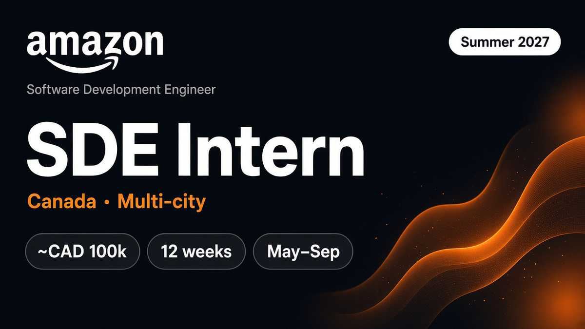 Amazon SDE Intern Summer 2027 Canada | Software Development Engineer Internship