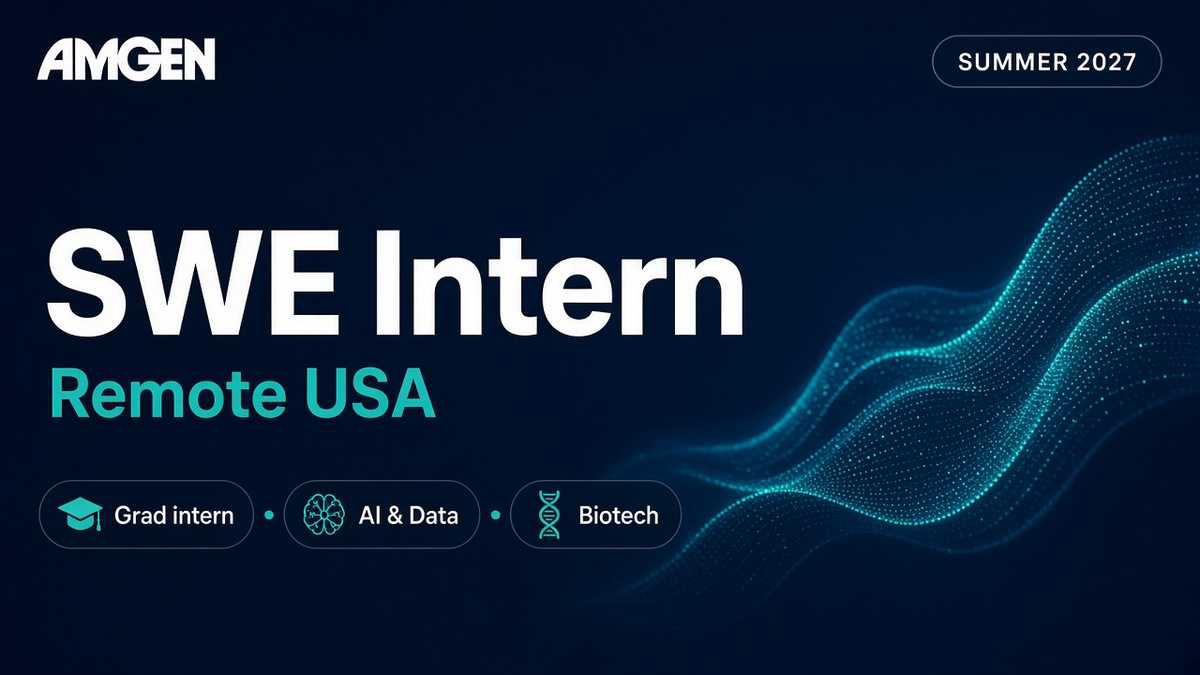 Amgen Grad Software Engineer Intern Remote US Summer 2027