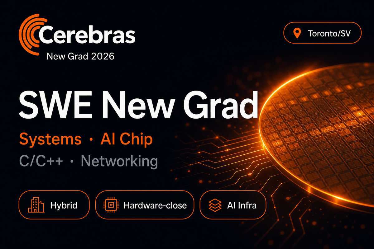 Cerebras SWE New Grad 2026 Toronto/Sunnyvale | AI Chip Systems