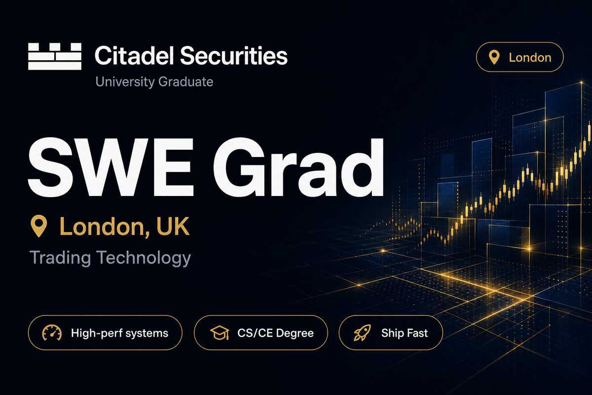 Citadel Securities SWE University Graduate London | Trading Tech