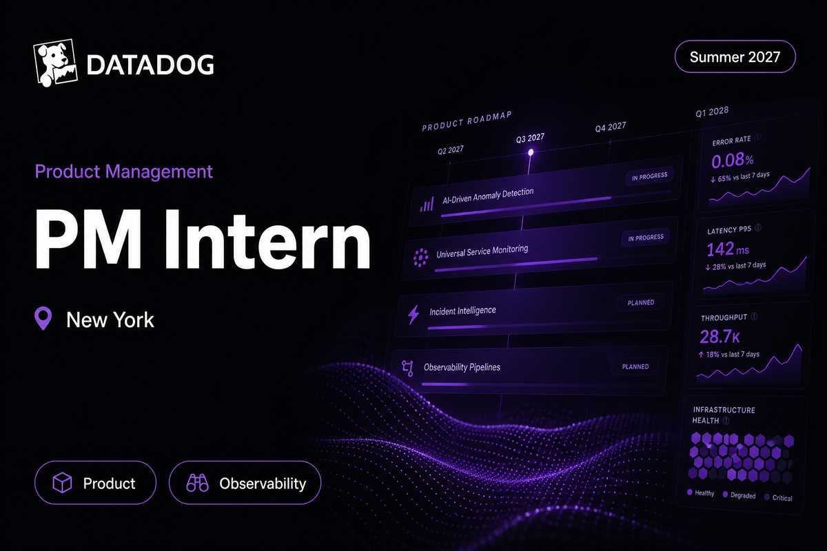 Datadog Product Management Intern | New York · 2027