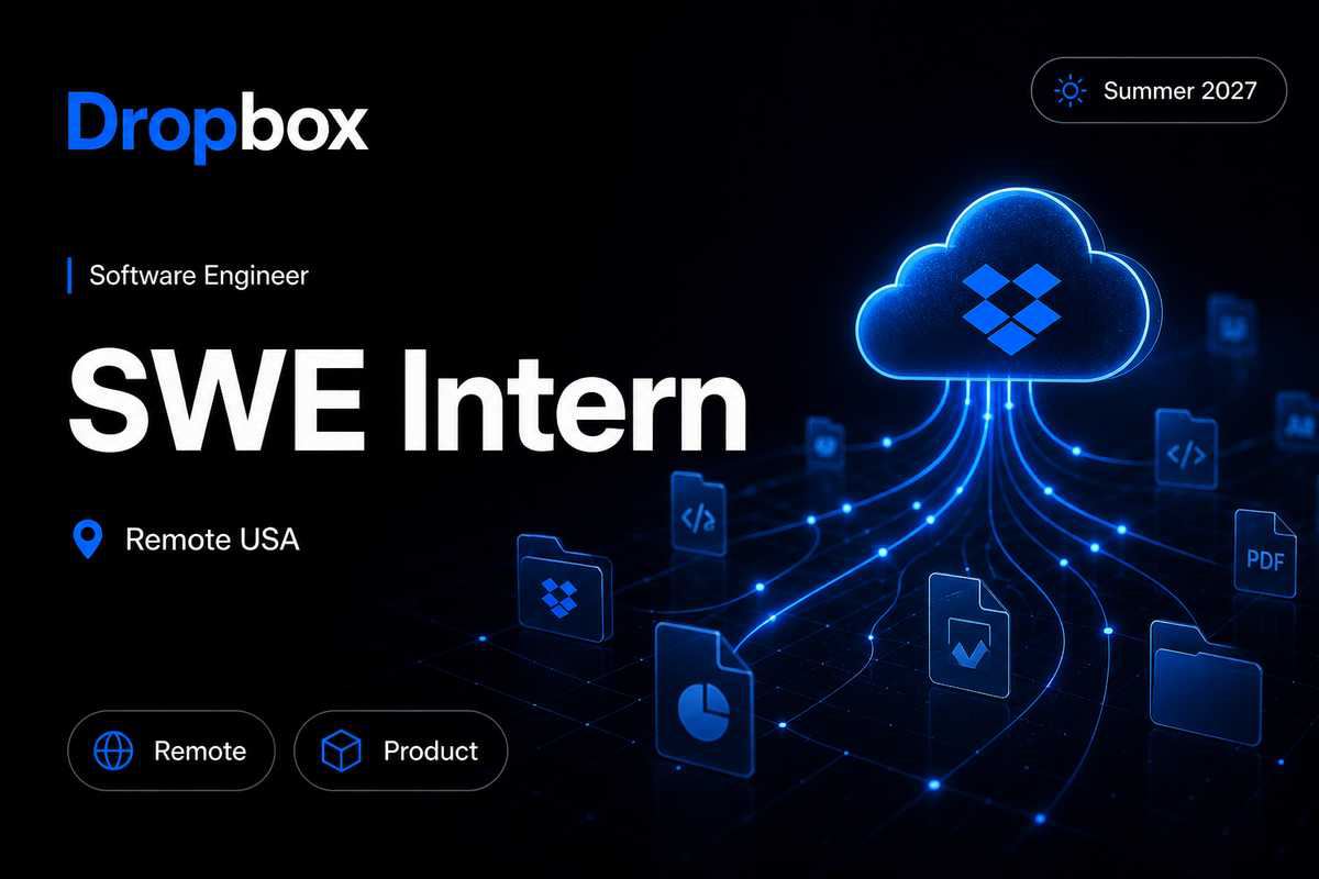 Dropbox Software Engineer Intern (Summer 2027) | Remote in USA · 2027