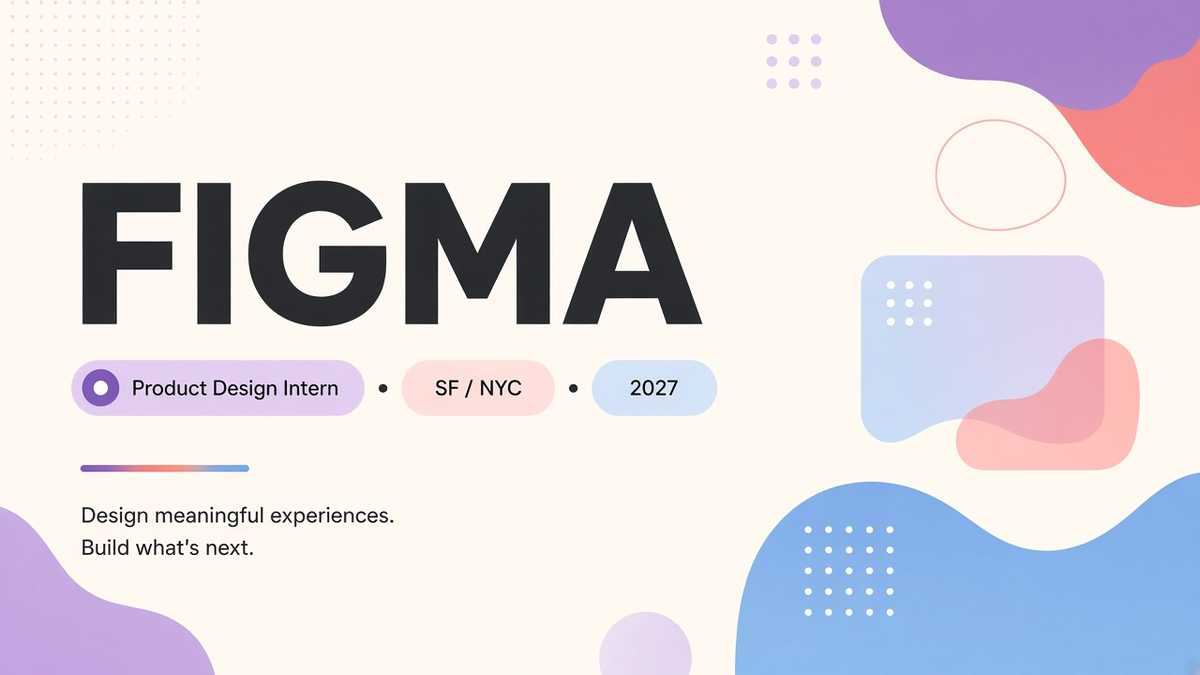 Figma Product Design Intern | San Francisco & New York · 2027