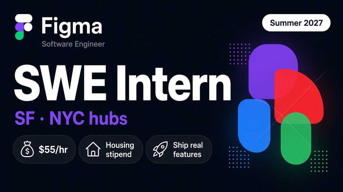 Figma Software Engineer Intern Summer 2027 | SF & NYC