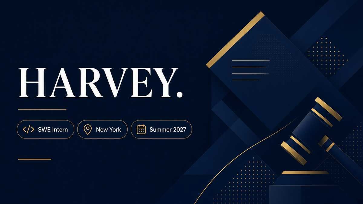 Harvey Software Engineering Intern | New York · Summer 2027