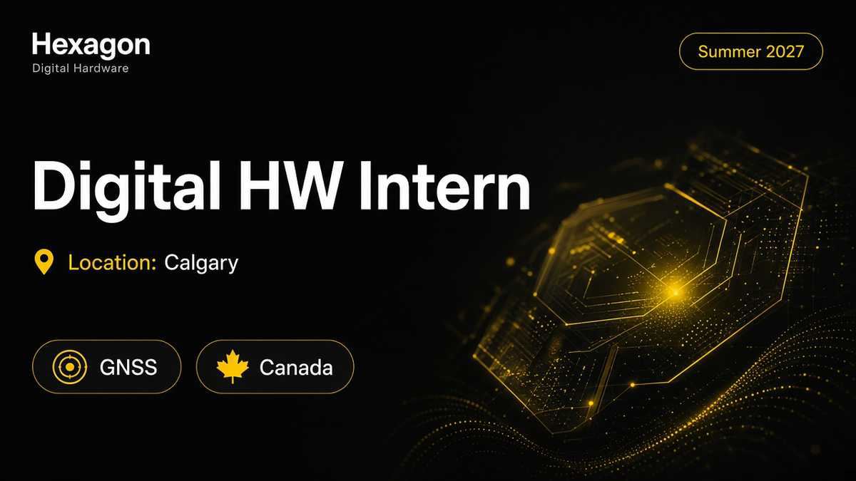 Hexagon Digital Hardware Engineer Intern - GNSS Po | Calgary · 2027