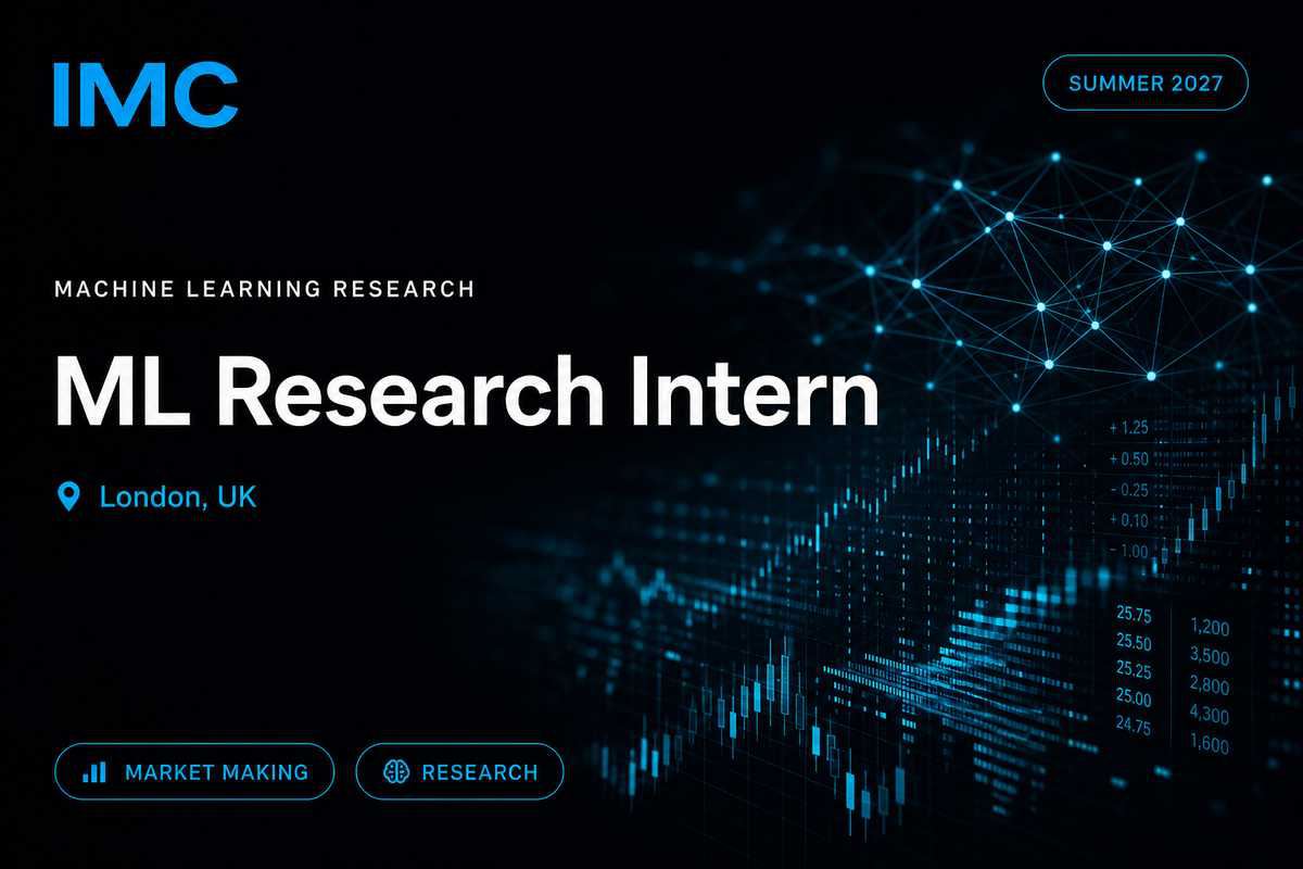IMC Machine Learning Research Intern | London · 2027