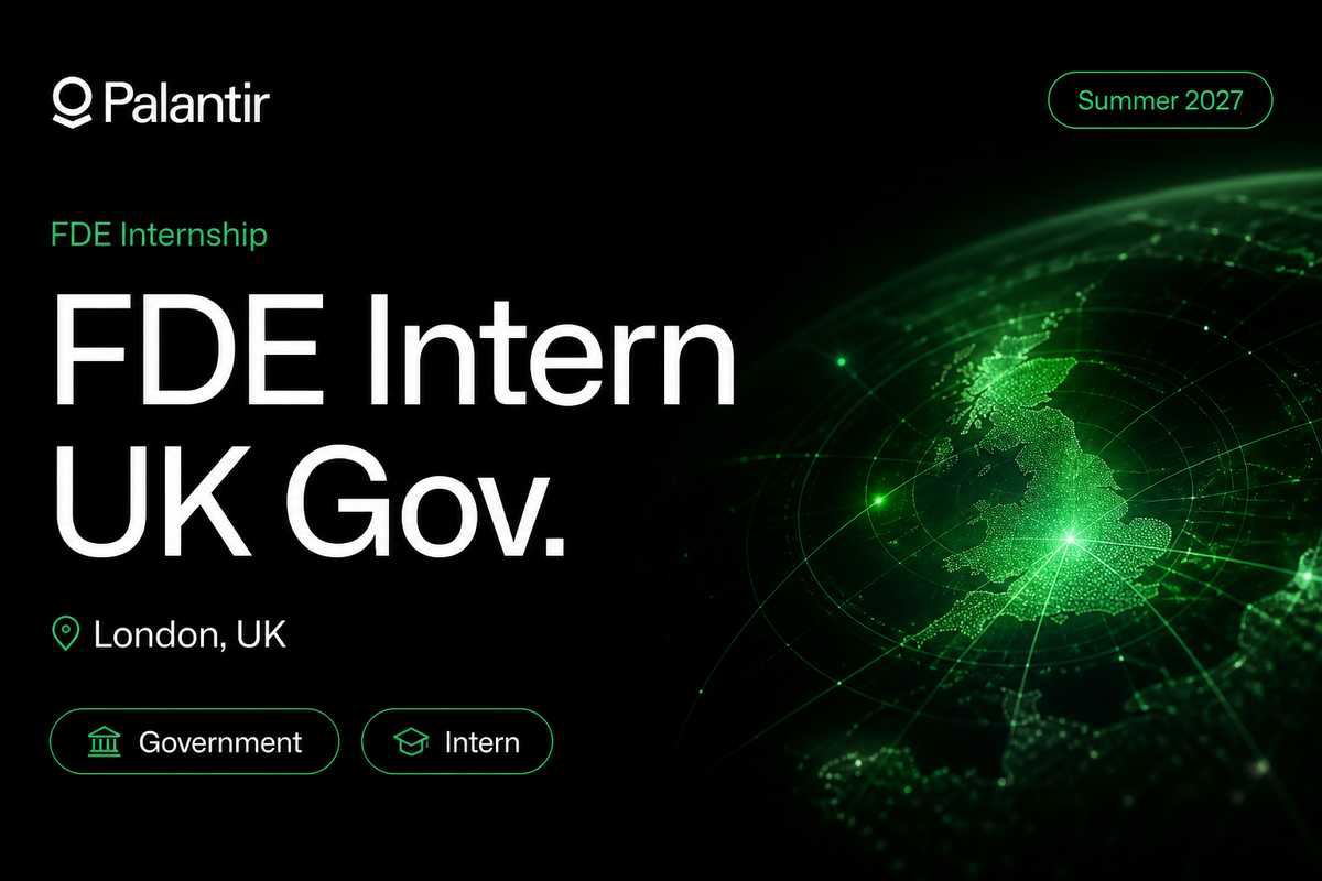 Palantir Forward Deployed Software Engineer, Internship - U | London · 2027