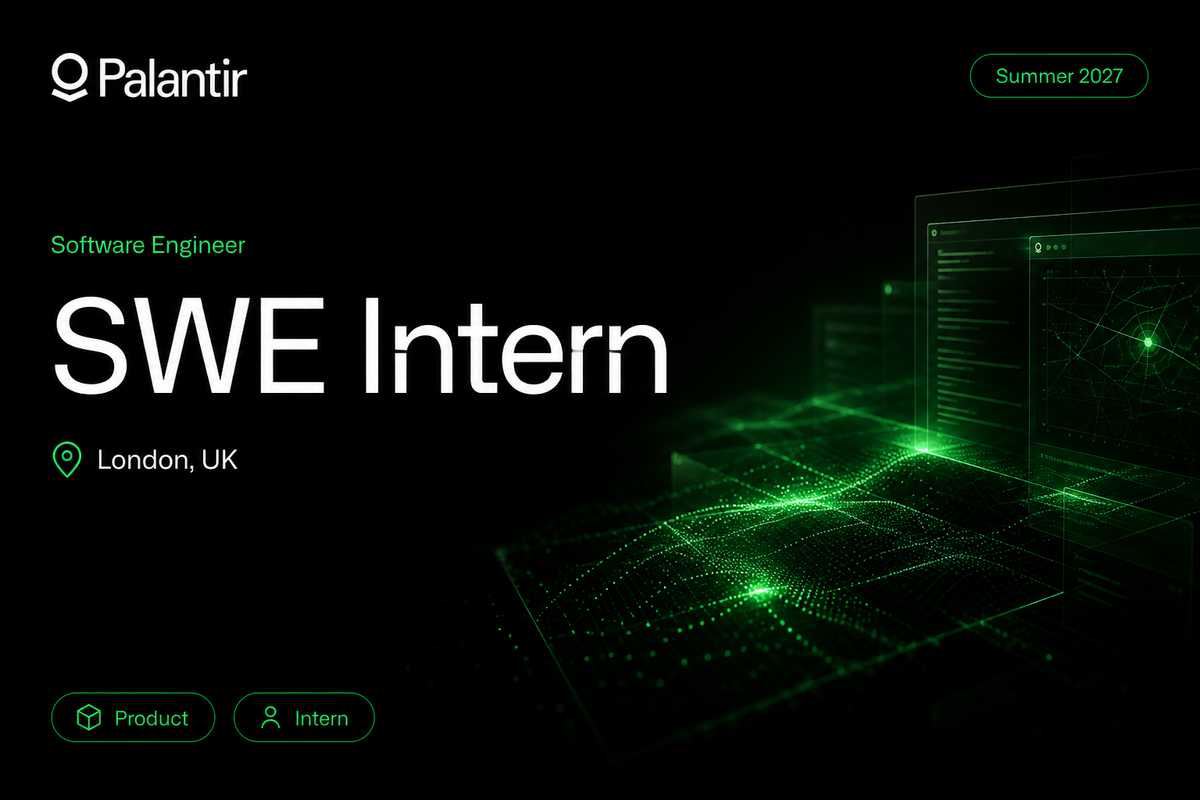 Palantir Software Engineer, Internship | London · 2027