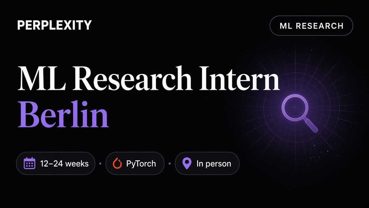 Perplexity Machine Learning Research Intern Berlin