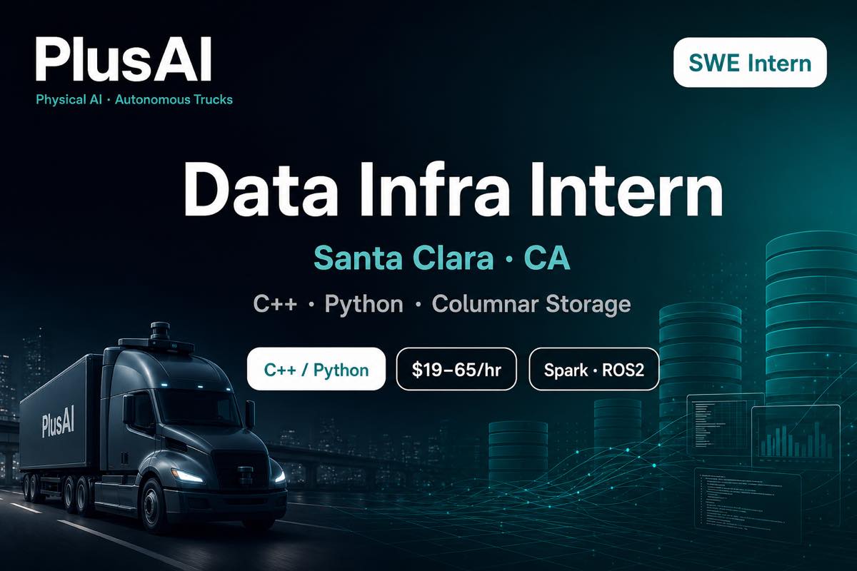 PlusAI SWE Intern Data Infra Santa Clara | Columnar AV Storage