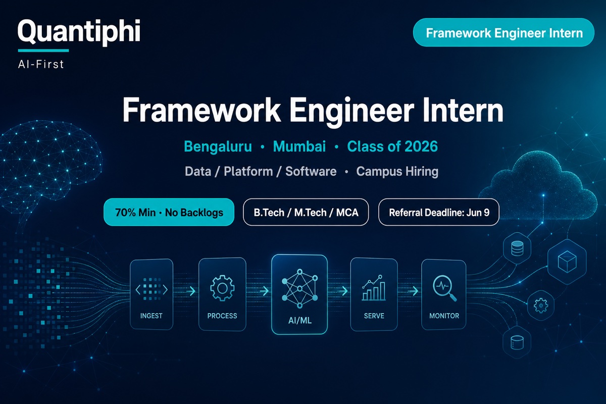 Quantiphi Framework Engineer Intern | 2026 Batch