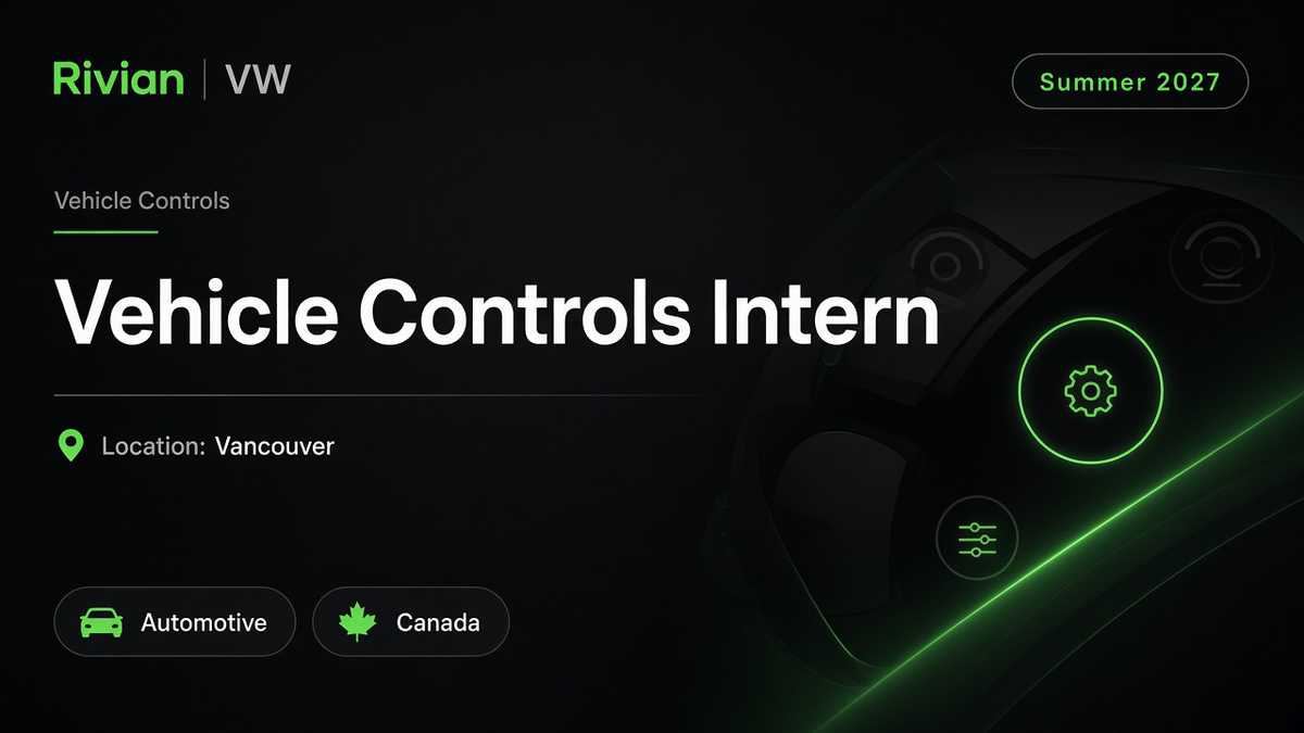 Rivian VW Software Engineering Intern - Vehicle Cont | Vancouver · 2027