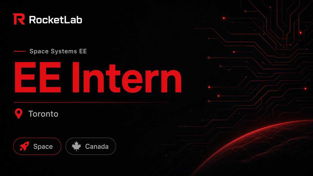 Rocket Lab Electrical Engineer Intern - Space Systems | Toronto · 2027