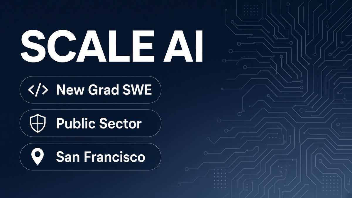 Scale AI Software Engineer Public Sector New Grad | San Francisco
