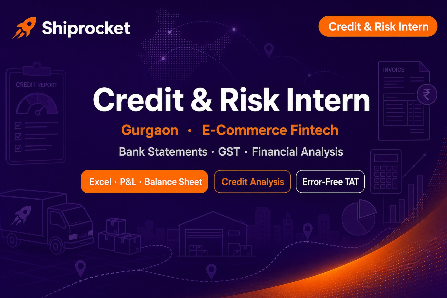 Shiprocket Credit & Risk Intern Gurgaon | E-Commerce Fintech