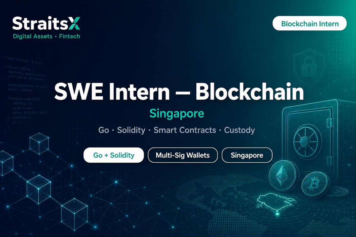StraitsX Blockchain SWE Intern Singapore | Go Solidity