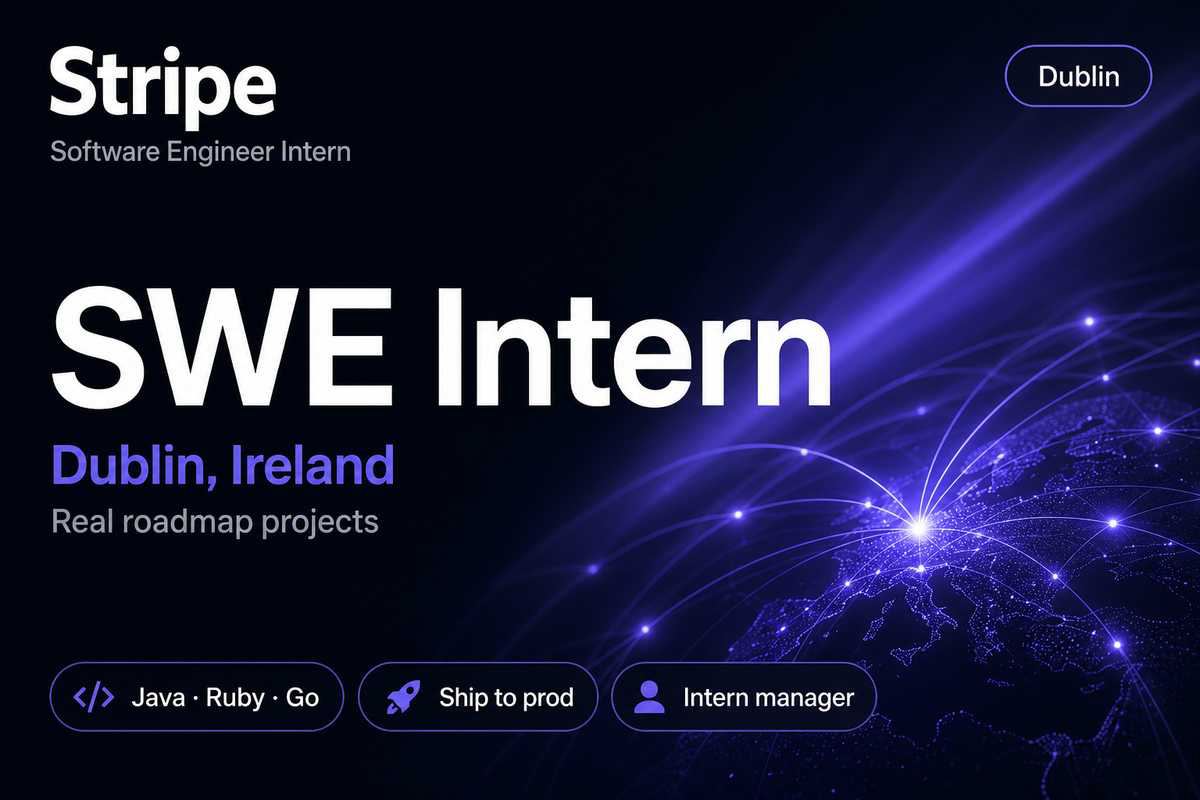 Stripe Software Engineer Intern Dublin | Real Roadmap Projects
