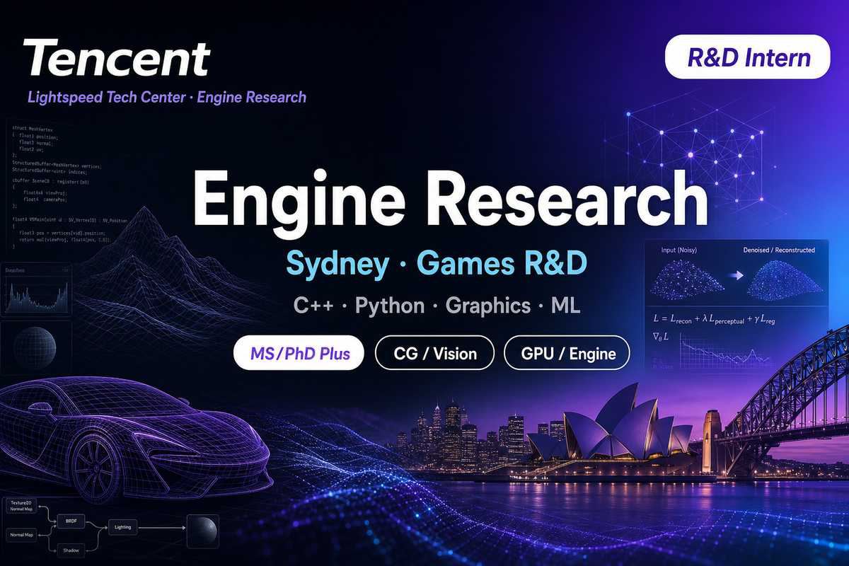 Tencent Engine Research Intern Sydney | Game R&D Lightspeed