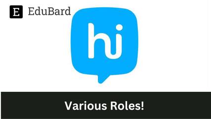 HIKE - Hiring for various job roles, Apply now!