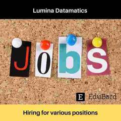 Lumina Datamatics is Hiring for various posts, Apply now