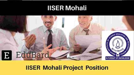 IISER Mohali Project Position | Apple by 20th April 2021 |
