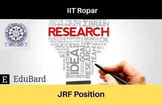 IIT Ropar Immediate Hiring for JRF Position, JOB opportunity at IIT Ropar, Apply Now
