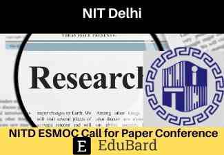 NITD ESMOC Call for Paper | conference