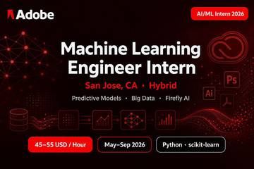 Adobe AI/ML Intern 2026 San Jose | Machine Learning Engineer