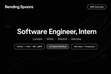 Bending Spoons SWE Intern London | AI-Native