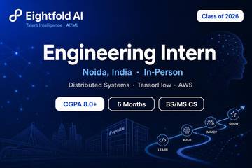 Eightfold AI Engineering Intern Noida 2026 | CGPA 8+ AI/ML