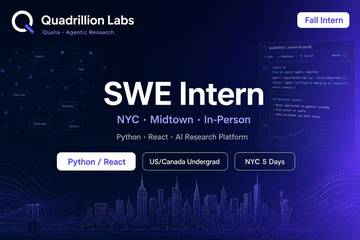 Quadrillion Labs SWE Intern NYC Fall | Qualia AI Research