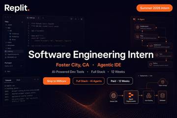 Replit SWE Intern Summer 2026 Foster City | AI Agentic IDE